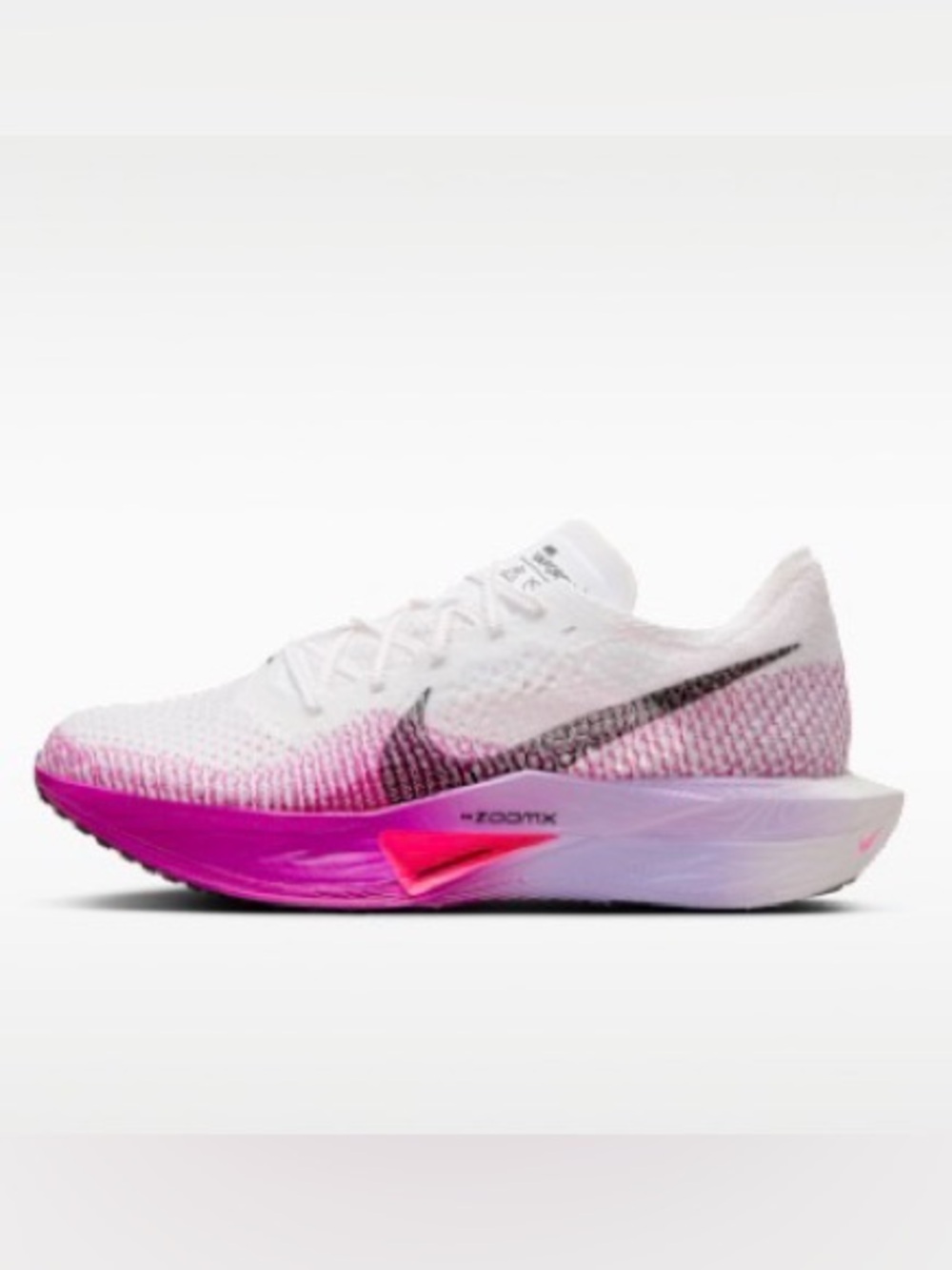 Nike Women’s White, Pink and Black ZoomX Vapor Fly 3